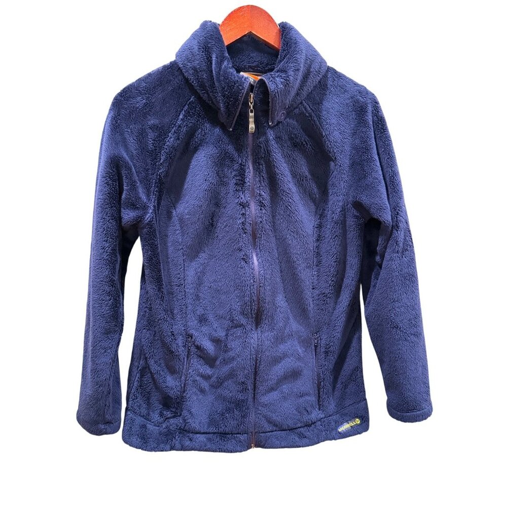 Merrell Women’s Full-Zip Plush Fleece Jacket – Navy – Size M